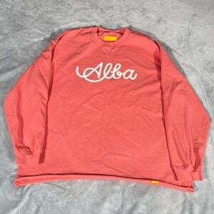 Cucina Alba New York Script Sweatshirt Mens XL (Estimated) Made In USA Pink